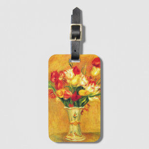 Tulips by Pierre Renoir, Vintage Impressionism Art Luggage Tag