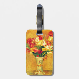 Tulips by Pierre Renoir, Vintage Impressionism Art Luggage Tag