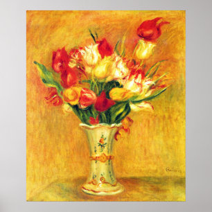 Tulips by Pierre Renoir, Vintage Impressionism Art Poster