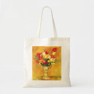 Tulips by Pierre Renoir, Vintage Impressionism Art Tote Bag