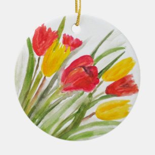 Tulips Ceramic Tree Decoration