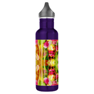 TULIPS - Coloured Tulips of Fractal Art - 710 Ml Water Bottle