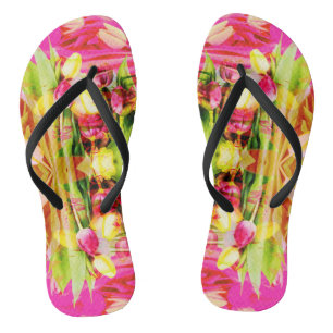 TULIPS - Coloured Tulips of Fractal Art - Jandals
