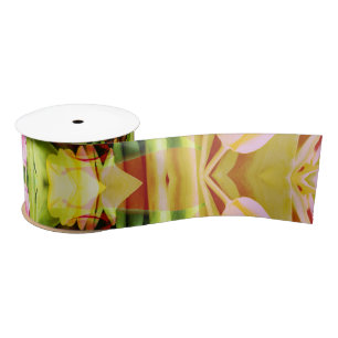 TULIPS - Coloured Tulips of Fractal Art - Satin Ribbon