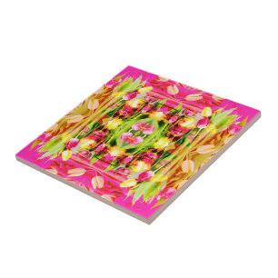 TULIPS - Coloured Tulips of Fractal Art - Tile