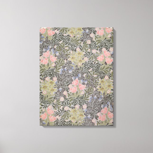 Tulips, Daisies and Honeysuckle Canvas Print (Front)