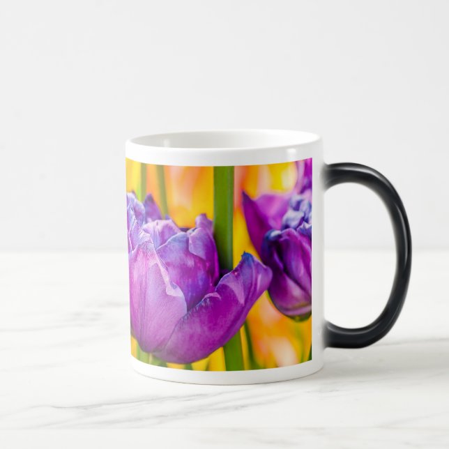 Tulips Enchanting Deep Pink Magic Mug (Right)