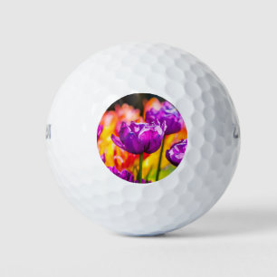 Tulips Enchanting Purple Golf Balls