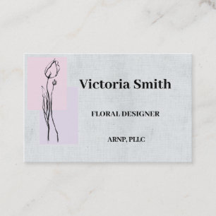 Tulips Floral Designer Professional Floral Business Card