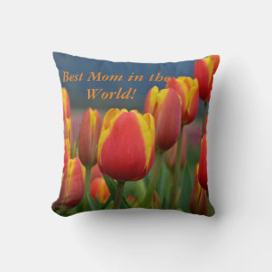 Tulips for Mum Throw Pillow