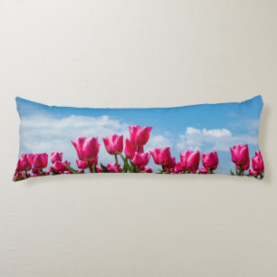Tulips Garden Clouds Banner Body Cushion