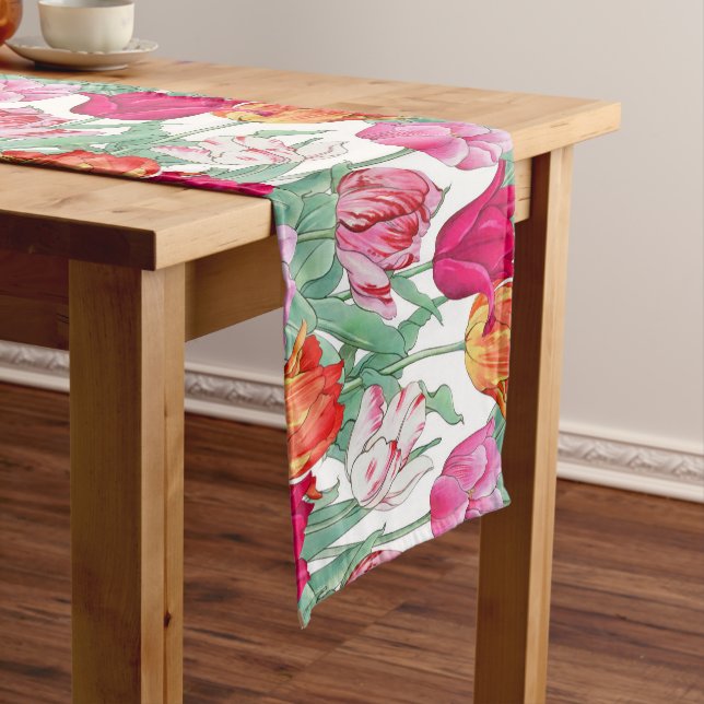Tulips Garden Short Table Runner (In Situ)