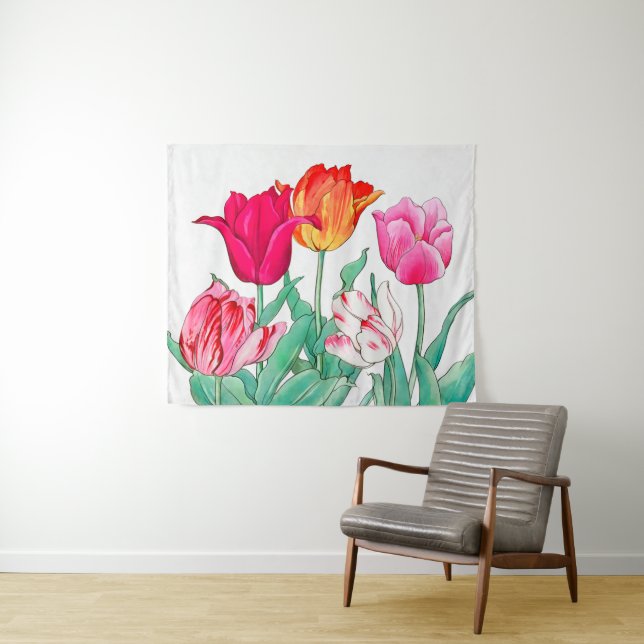 Tulips Garden Tapestry (In Situ (Horizontal))