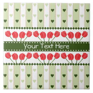 Tulips & Hearts tile, customise Tile