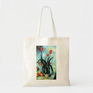 Tulips in a Vase by Paul Cezanne, Vintage Art Tote Bag