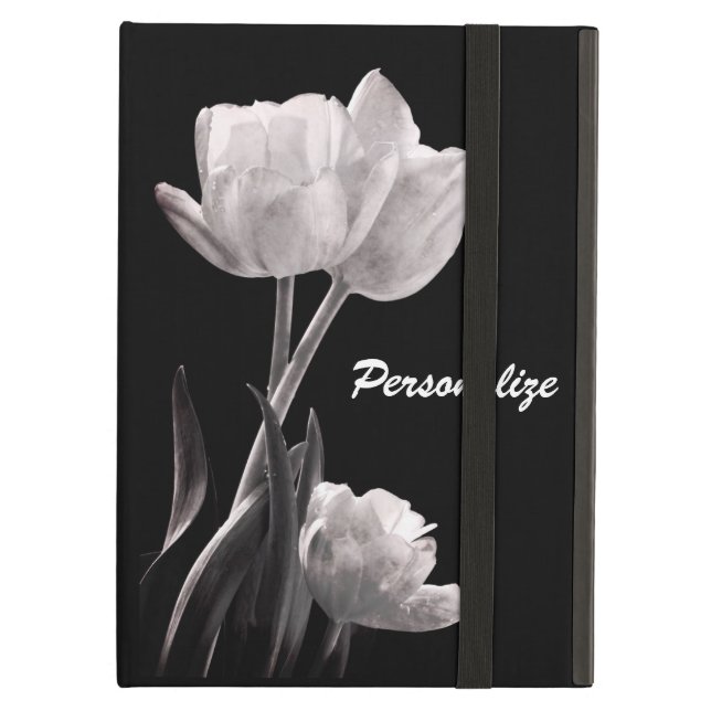 Tulips In Black And White Or Your Photo iPad Air Case (Front Closed)