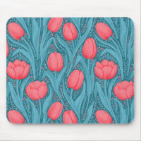 Tulips in blue and red