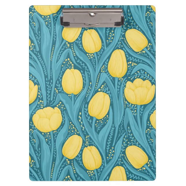 Tulips in blue and yellow clipboard (Front)