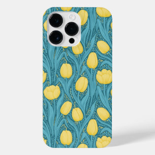 Tulips in blue and yellow iPhone 14 pro max case