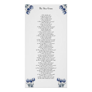 Tulips in Delft Blue customisable Poster