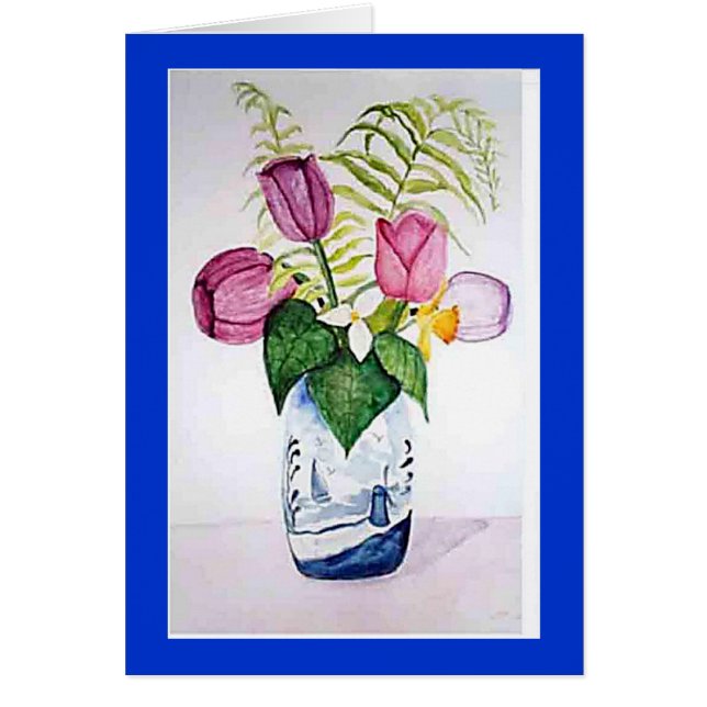 "Tulips in Delft Vase" (Front)