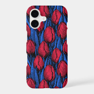 Tulips in red and blue