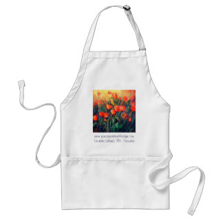 Tulips in Red Standard Apron