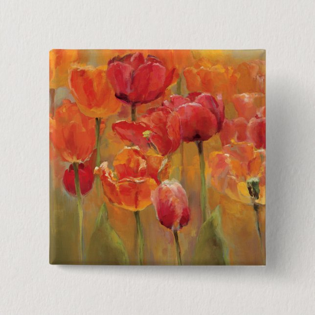 Tulips in the Midst 15 Cm Square Badge (Front)