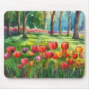 Tulips in The Park Mouse Pad