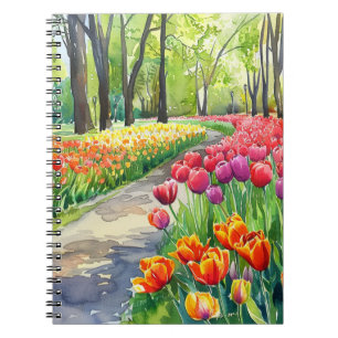 Tulips in The Park Notebook