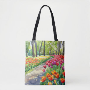 Tulips in The Park Tote Bag