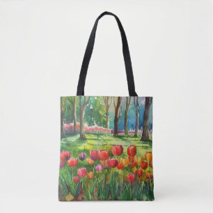Tulips in The Park Tote Bag