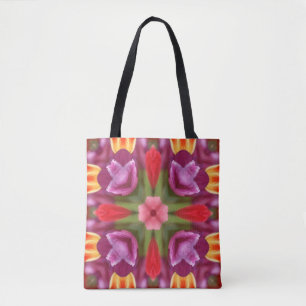 Tulips Kaleidoscope Tote Bag