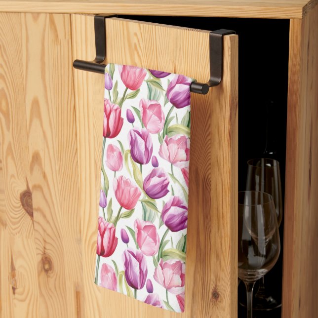 Tulips Kitchen Towel (Thirds Fold)