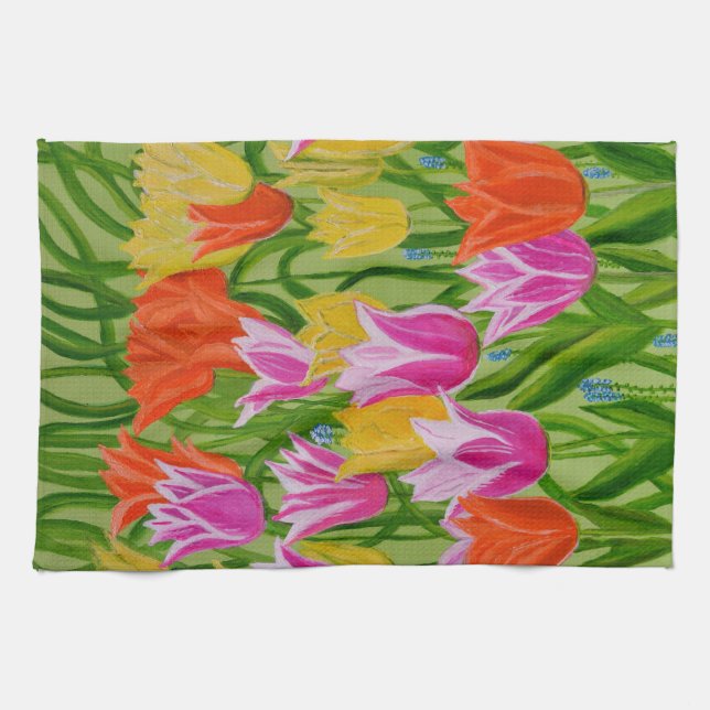 Tulips kitchen Towel  (Horizontal)