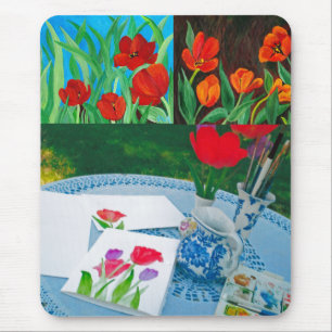 tulips mouse pad
