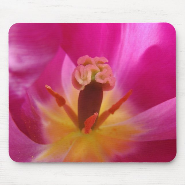 TULIPS MOUSEPADS Pink Tulip Flowers MOUSE PAD (Front)