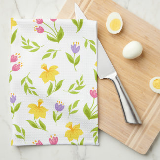 Tulips -N- Daffodils Tea Towel