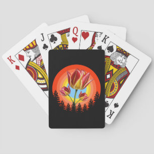 tulips nature botanical plant  playing cards