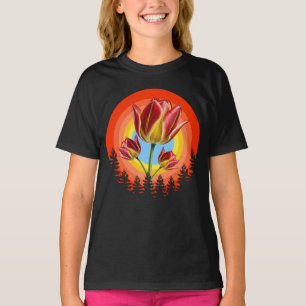 tulips nature botanical plant  T-Shirt