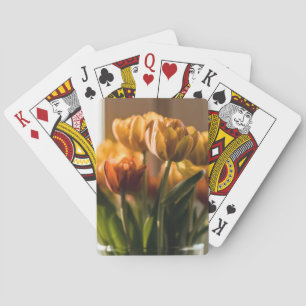 Tulips Orange Flowers Playing Cards