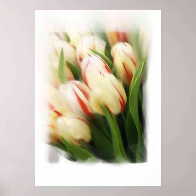 "Tulips" painting on canvas Poster (Front)