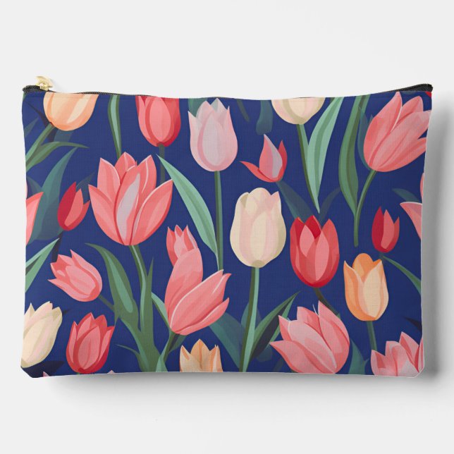Tulips pattern. accessory pouch (Front)