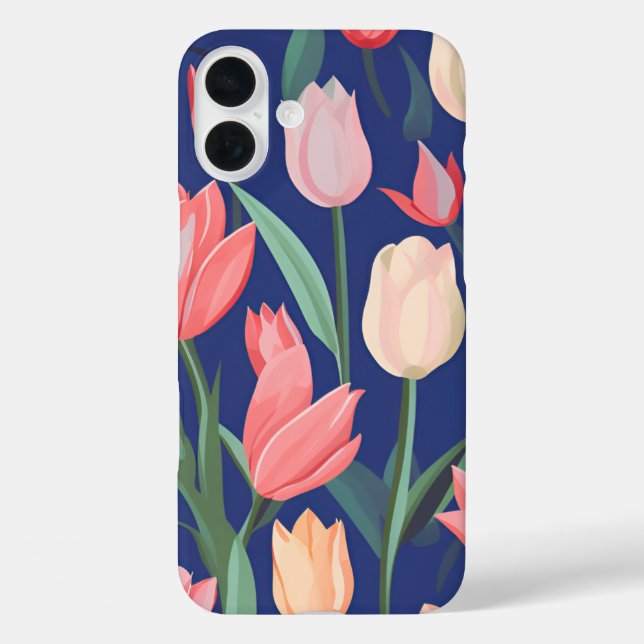 Tulips pattern. Case-Mate iPhone case (Back)