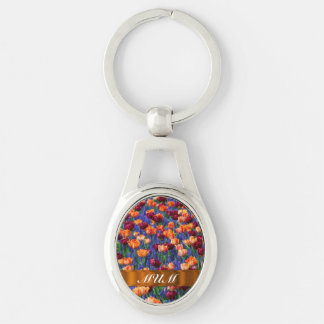 Tulips personalised mum key ring