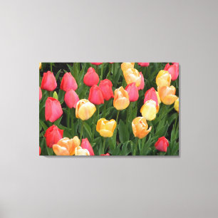 Tulips(Red/Yellow) Wrapped Canvas Print