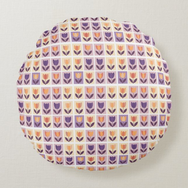 Tulips Round Cushion (Front)