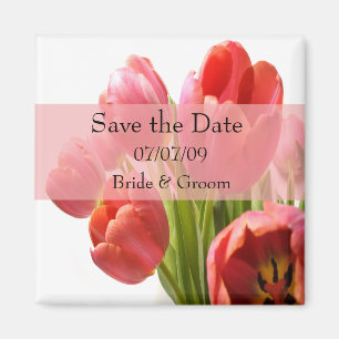 Tulips -Save the Date Magnet