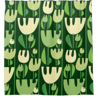 Tulips Scandinavian Style Pattern Shower Curtain