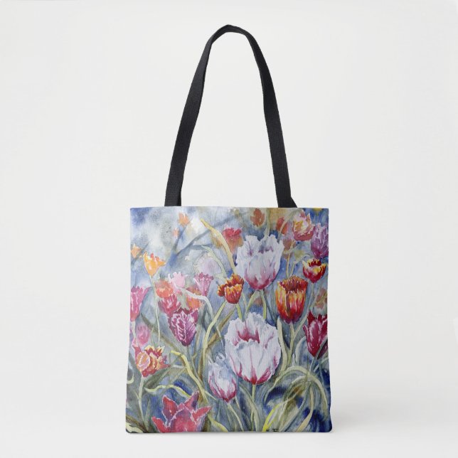 Tulips Shoulder Tote Bag (Front)